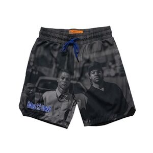 Shoe Palace Boyz N The Hood Shorts Mens Small Gray Mesh Graphic Drawstring